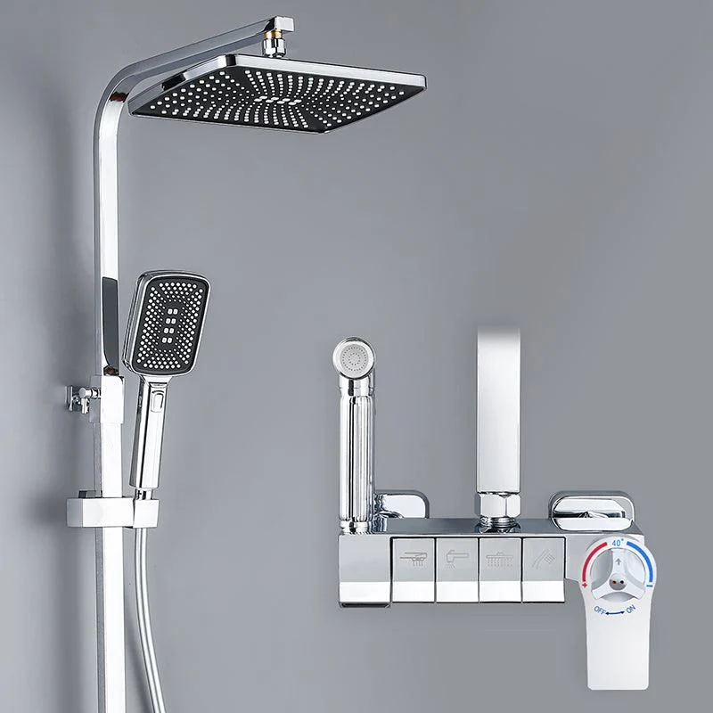 Modern Pressure Balanced Diverter Valve Shower Tap Adjustable Shower System -Bathlova