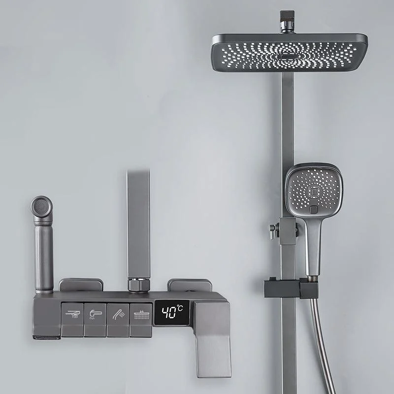 Modern Pressure Balanced Diverter Valve Shower Tap Adjustable Shower System -Bathlova