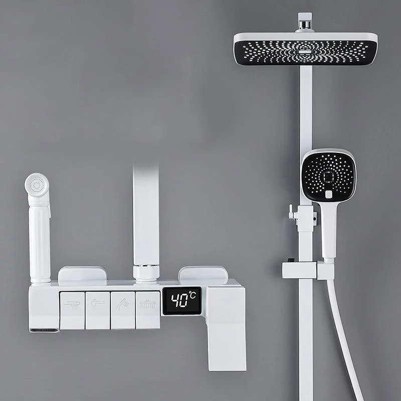 Modern Pressure Balanced Diverter Valve Shower Tap Adjustable Shower System -Bathlova