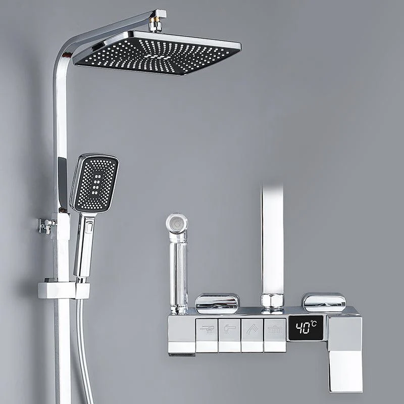 Modern Pressure Balanced Diverter Valve Shower Tap Adjustable Shower System -Bathlova