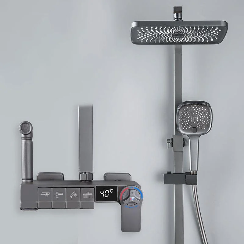 Modern Pressure Balanced Diverter Valve Shower Tap Adjustable Shower System -Bathlova