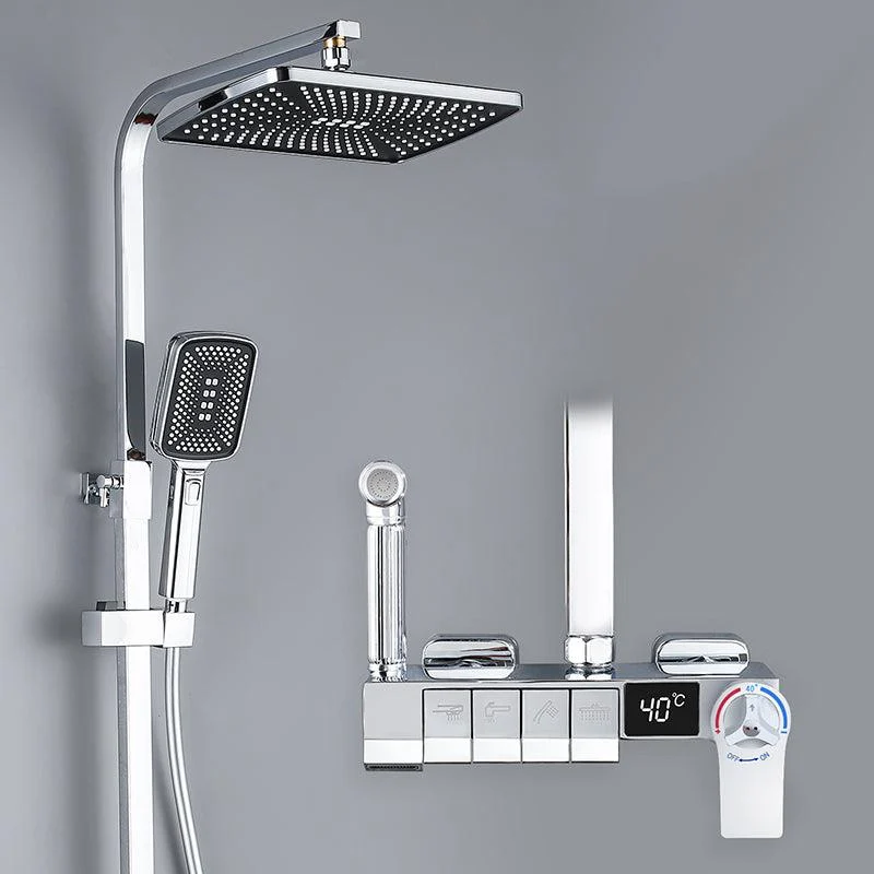 Modern Pressure Balanced Diverter Valve Shower Tap Adjustable Shower System -Bathlova