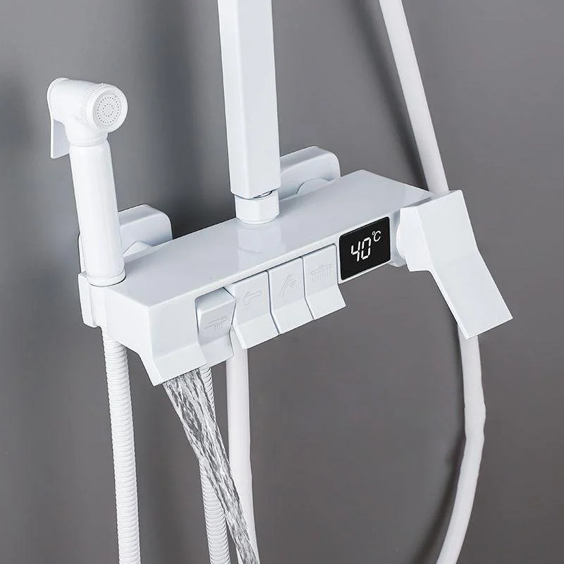 Modern Pressure Balanced Diverter Valve Shower Tap Adjustable Shower System -Bathlova