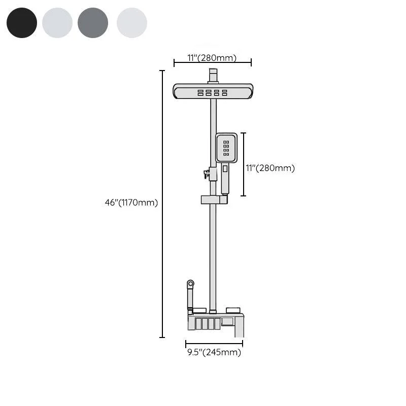 Modern Pressure Balanced Diverter Valve Shower Tap Adjustable Shower System -Bathlova