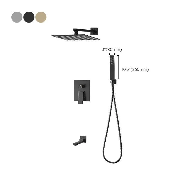 Modern Pressure Balanced Diverter Valve Shower Tap Metal Shower System on Wall -Bathlova