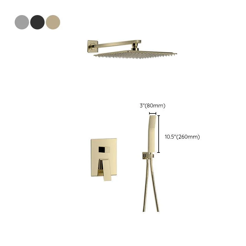 Modern Pressure Balanced Diverter Valve Shower Tap Metal Shower System on Wall -Bathlova