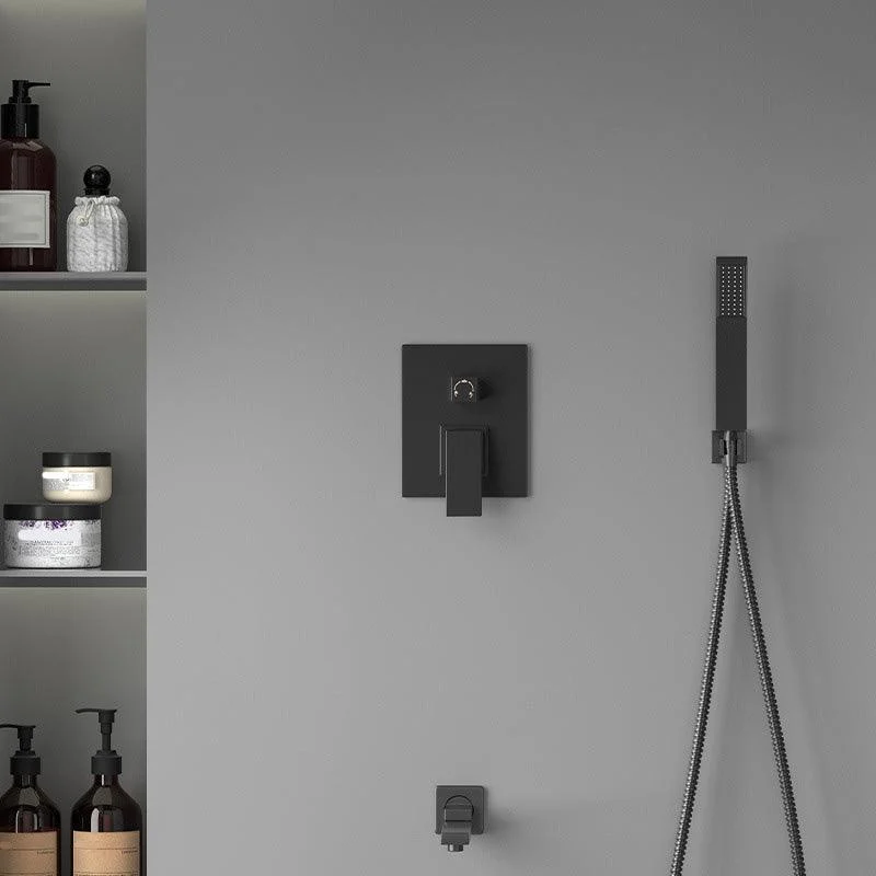 Modern Pressure Balanced Diverter Valve Shower Tap Metal Shower System on Wall -Bathlova