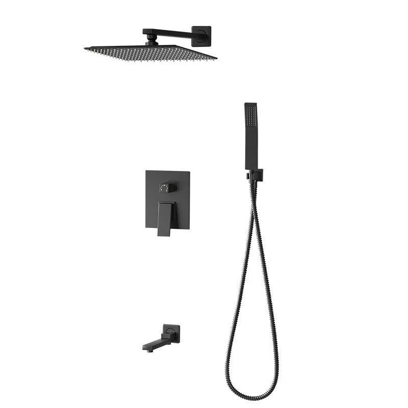 Modern Pressure Balanced Diverter Valve Shower Tap Metal Shower System on Wall -Bathlova