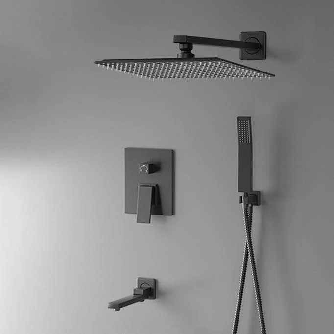 Modern Pressure Balanced Diverter Valve Shower Tap Metal Shower System on Wall -Bathlova