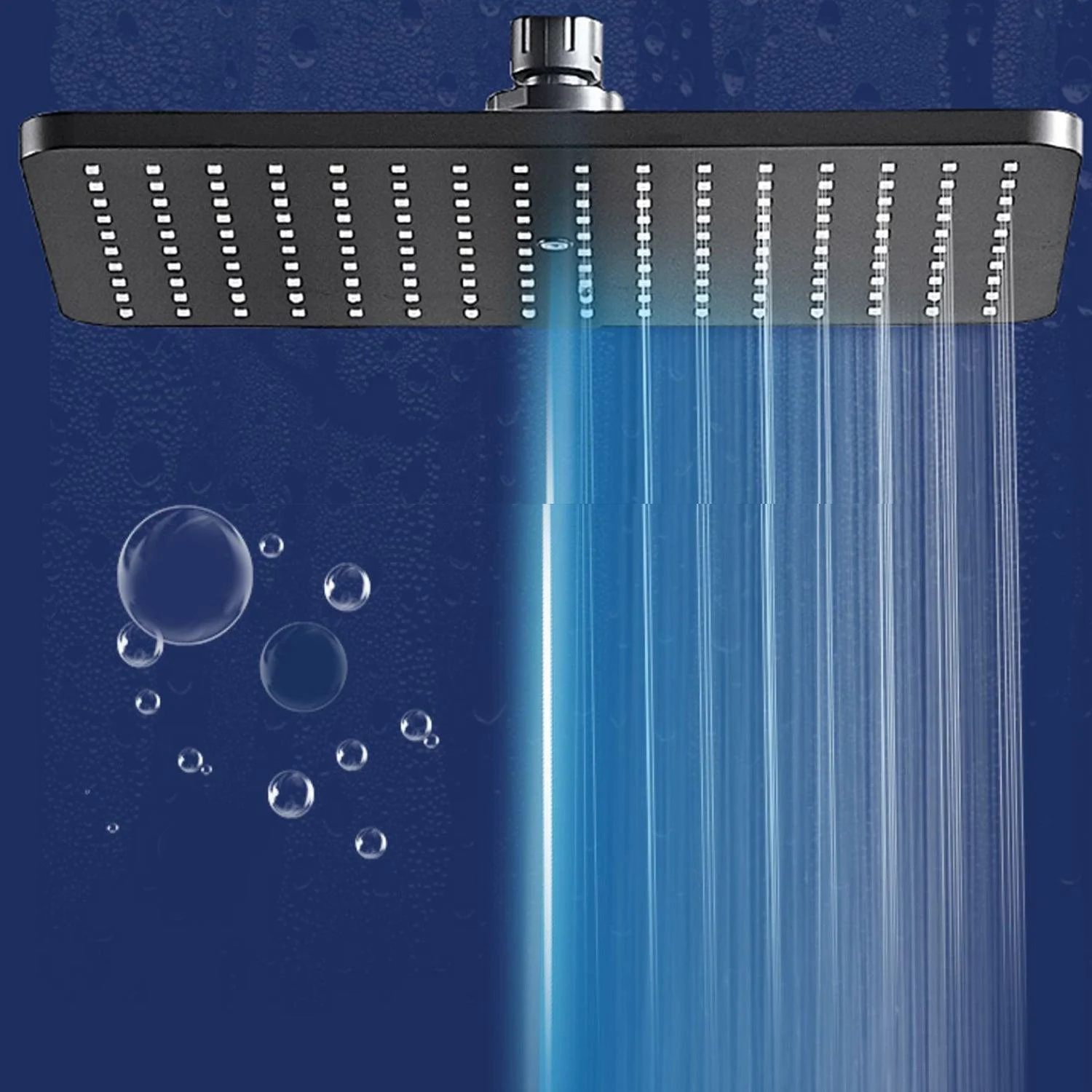 Modern Rectangle Shower Head Combo Standard Spray Pattern with Handheld Shower Head -Bathlova