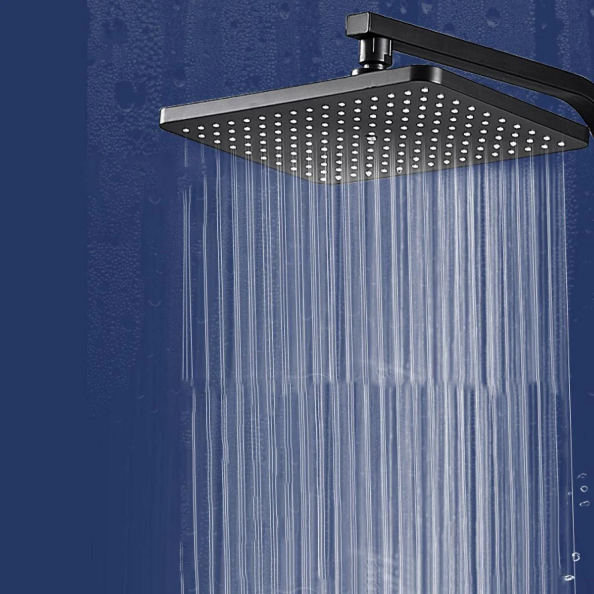 Modern Rectangle Shower Head Combo Standard Spray Pattern with Handheld Shower Head -Bathlova