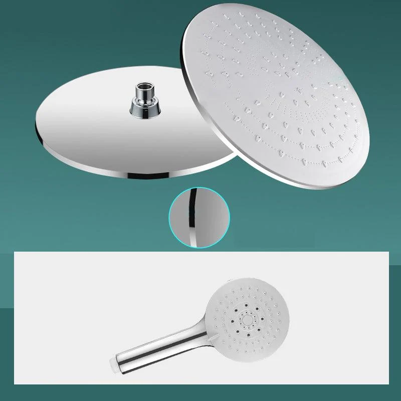 Modern Rectangle Shower Head Combo Standard Spray Pattern with Handheld Shower Head -Bathlova