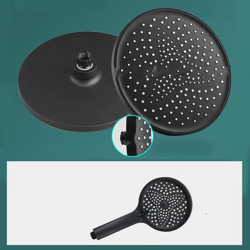 Modern Rectangle Shower Head Combo Standard Spray Pattern with Handheld Shower Head -Bathlova