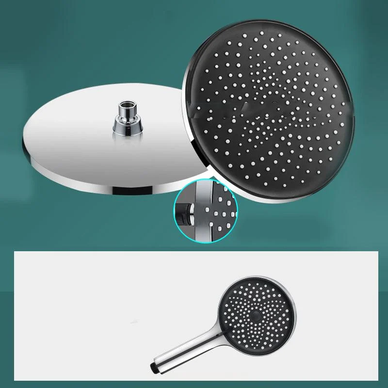 Modern Rectangle Shower Head Combo Standard Spray Pattern with Handheld Shower Head -Bathlova