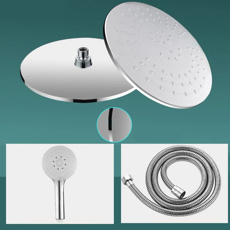 Modern Rectangle Shower Head Combo Standard Spray Pattern with Handheld Shower Head -Bathlova