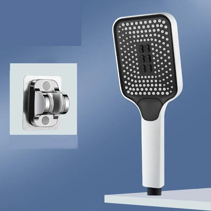 Modern Rectangular Hand Shower in Black 3 Sprays Wall-Mount Hand Shower -Bathlova