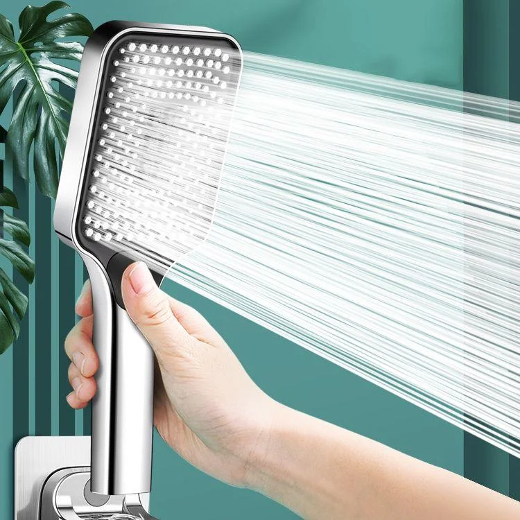 Modern Rectangular Hand Shower Self-Cleaning Wall-Mount Hand Shower -Bathlova