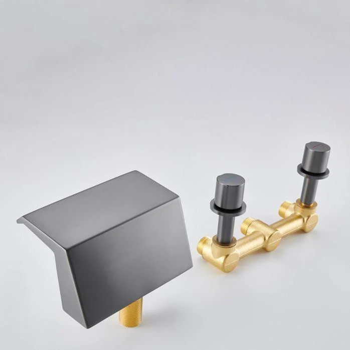 Modern Roman Bathtub Tap Two Handle Copper Roman Tub Tap Set -Bathlova