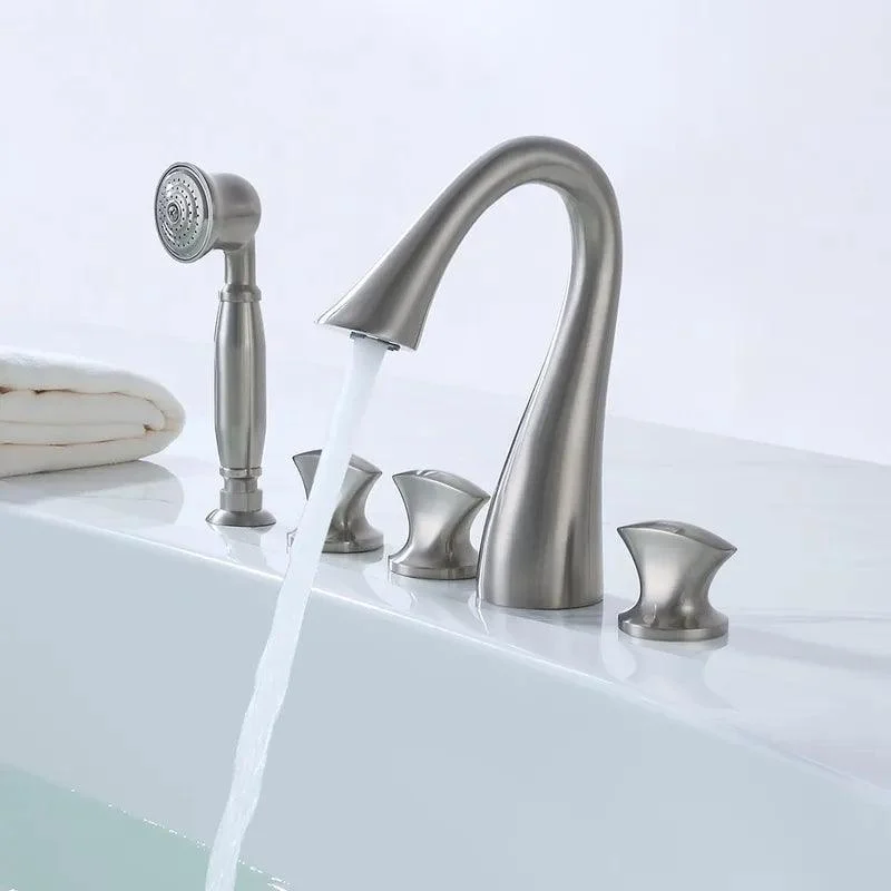 Modern Roman Tub Bathroom Tap with Handshower -Bathlova