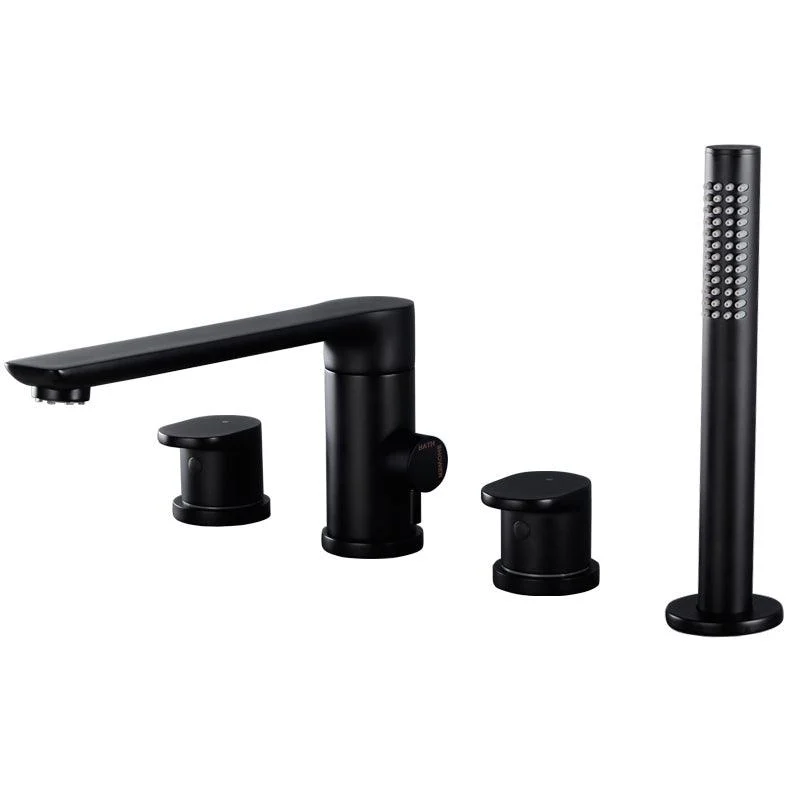 Modern Roman Tub Taps Solid Color Deck Mounted Bathroom Tap -Bathlova