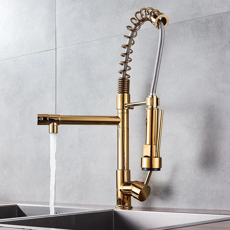 Modern Rotatable Mixer Tap with LED Single Sharp Handle Single Hole -Bathlova