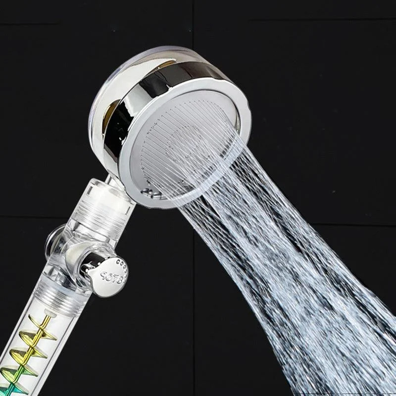 Modern Round Handheld Shower Head Rain Spray Head in Plastic -Bathlova