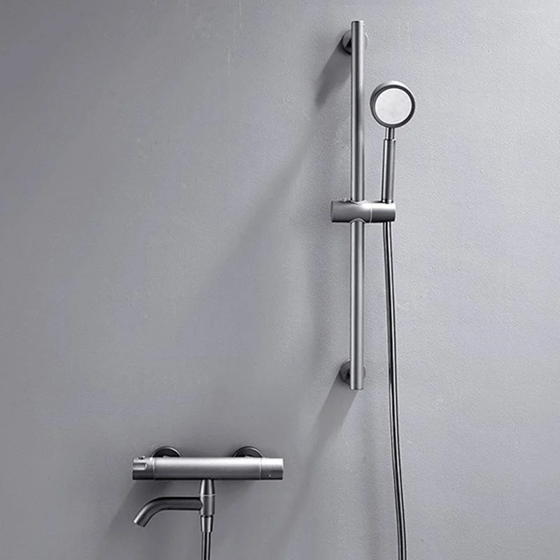 Modern Round Shower Combo Wall Mounted Included Hand Shower and Tap -Bathlova