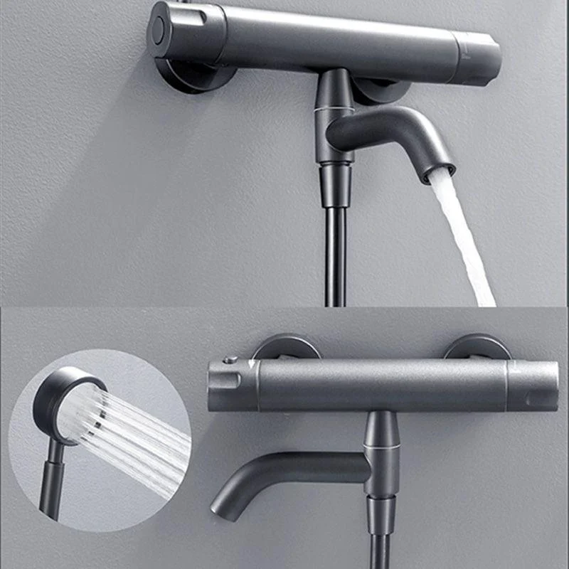 Modern Round Shower Combo Wall Mounted Included Hand Shower and Tap -Bathlova