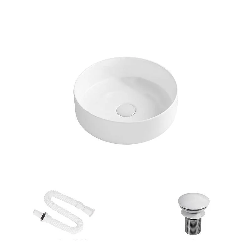 Modern Round Wash Stand Ceramic Table Installation Bathroom Sink -Bathlova