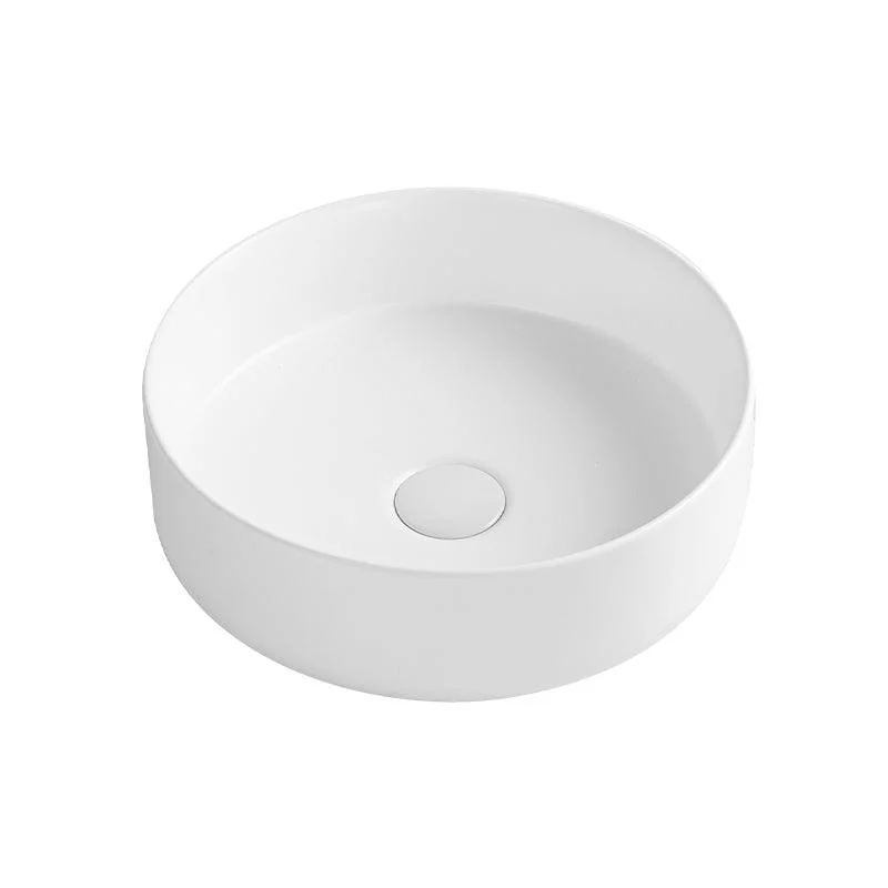 Modern Round Wash Stand Ceramic Table Installation Bathroom Sink -Bathlova