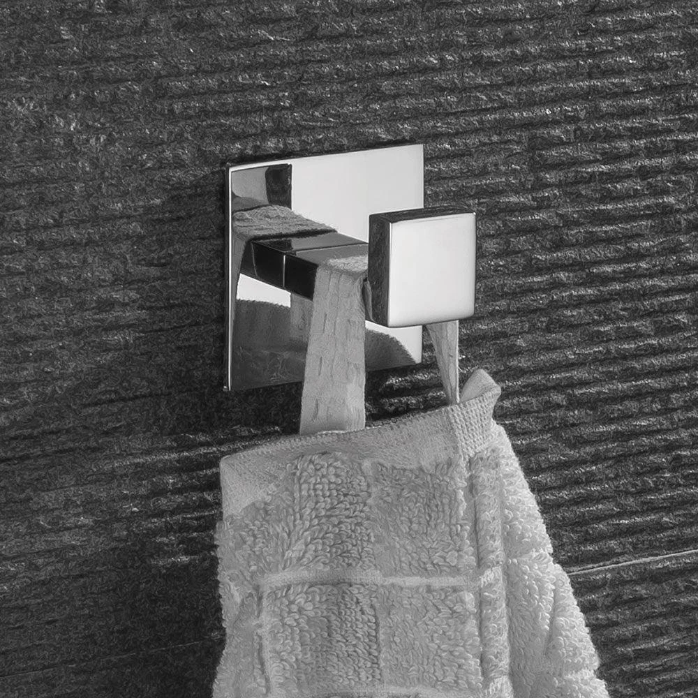 Modern Screwed Bathroom Square Towel Hook -Bathlova