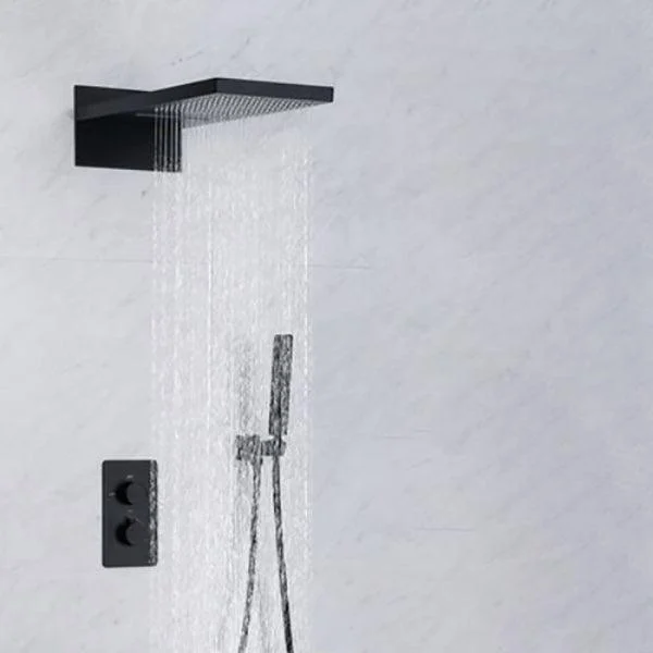 Modern Shower Combo Brass Handheld Shower Head Valve Included Shower Trim -Bathlova