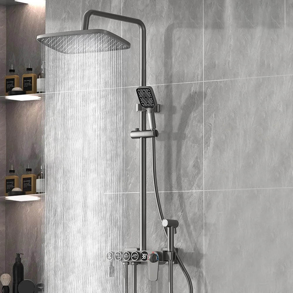 Modern Shower Combo Brass Handheld Shower Head Wall Mounted Shower Set -Bathlova