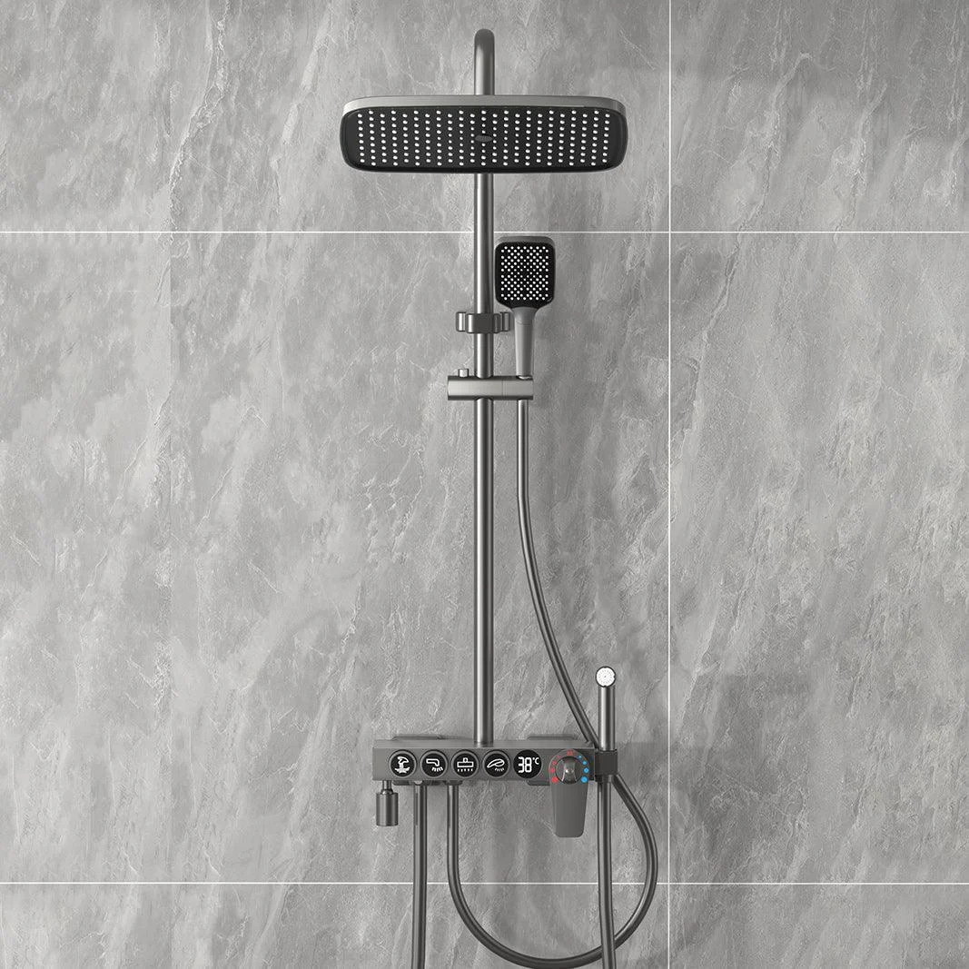 Modern Shower Combo Brass Handheld Shower Head Wall Mounted Shower Set -Bathlova