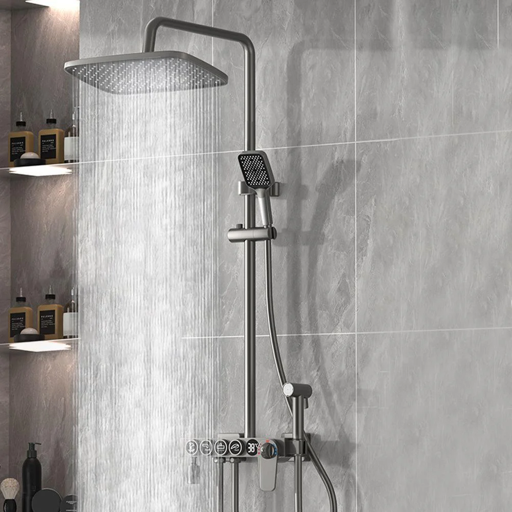 Modern Shower Combo Brass Handheld Shower Head Wall Mounted Shower Set -Bathlova