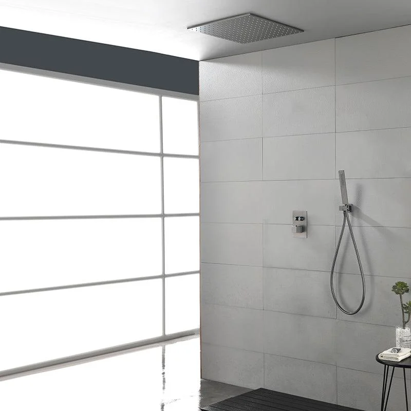 Modern Shower Combo Brass Slide Bar Included Ceiling Mounted Shower System -Bathlova