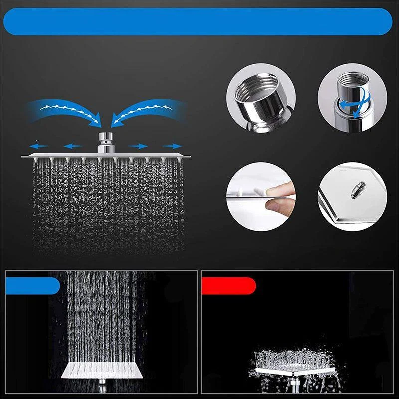 Modern Shower Combo Spray 5 Setting Patterns Hand Shower with Large Shower Head -Bathlova