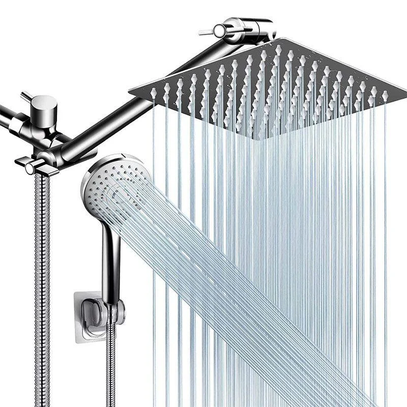 Modern Shower Combo Spray 5 Setting Patterns Hand Shower with Large Shower Head -Bathlova