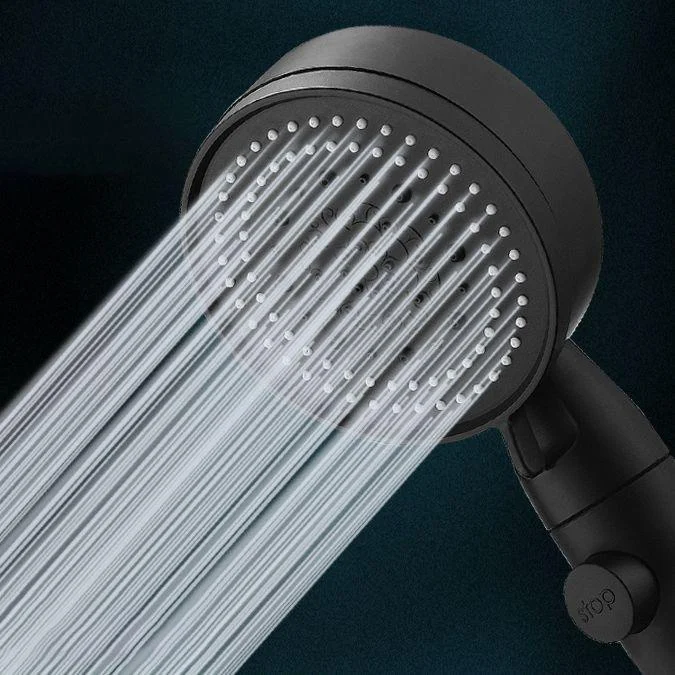 Modern Shower Head Adjustable Spray Pattern Round Plastic Handheld Shower Head -Bathlova