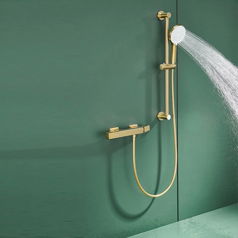 Modern Shower Head Combo Brass Adjustable Shower Head Wall Mounted Shower Tap -Bathlova