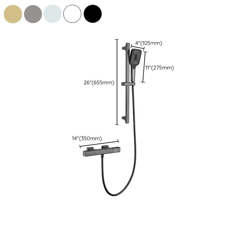 Modern Shower Head Combo Brass Adjustable Shower Head Wall Mounted Shower Tap -Bathlova