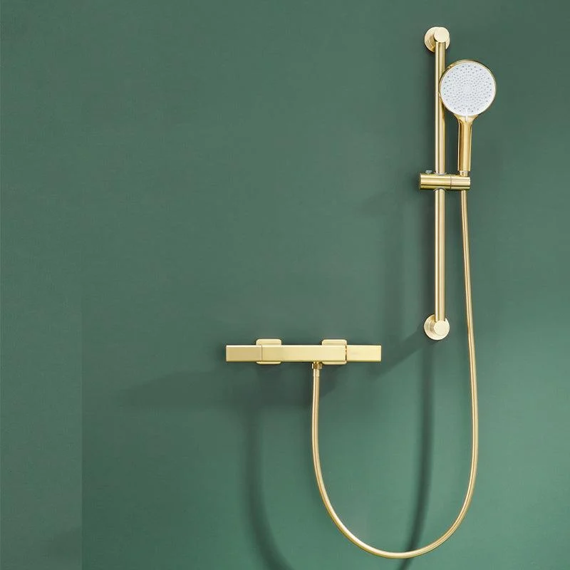 Modern Shower Head Combo Brass Adjustable Shower Head Wall Mounted Shower Tap -Bathlova