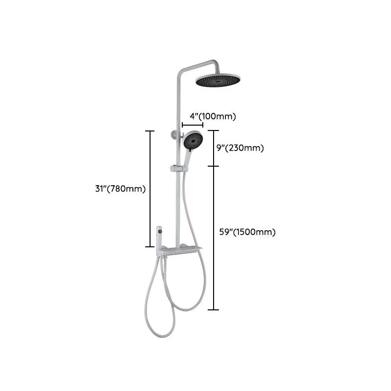 Modern Shower Head Combo Brass Handheld Shower Head Wall Mounted Shower Set -Bathlova