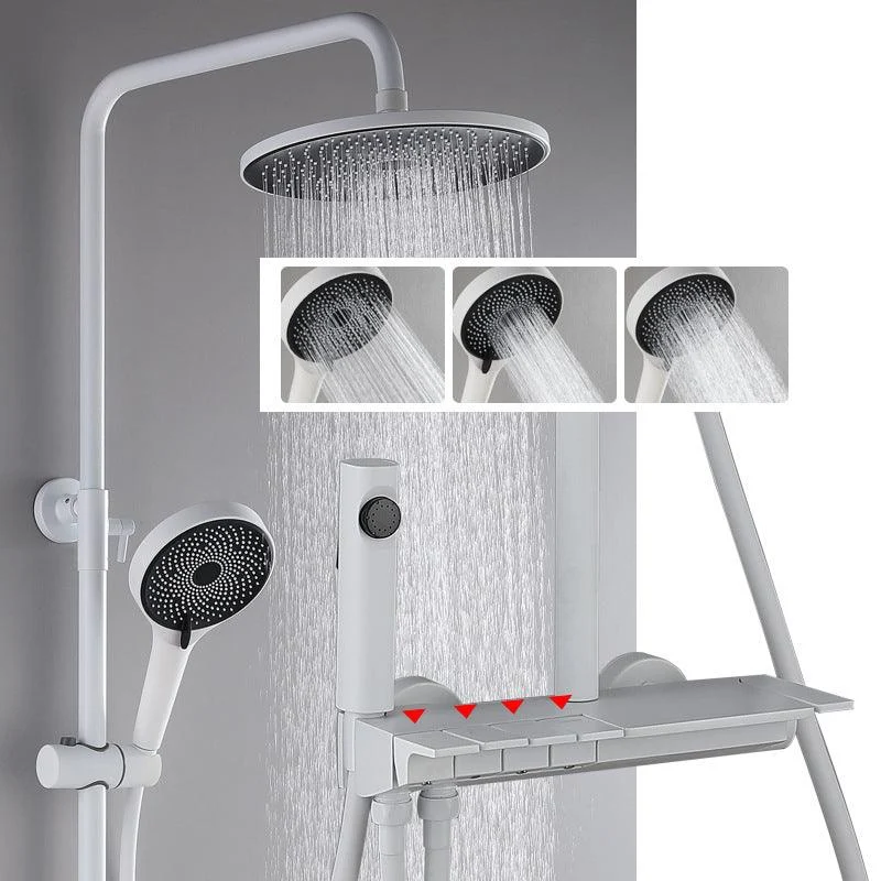 Modern Shower Head Combo Brass Handheld Shower Head Wall Mounted Shower Set -Bathlova