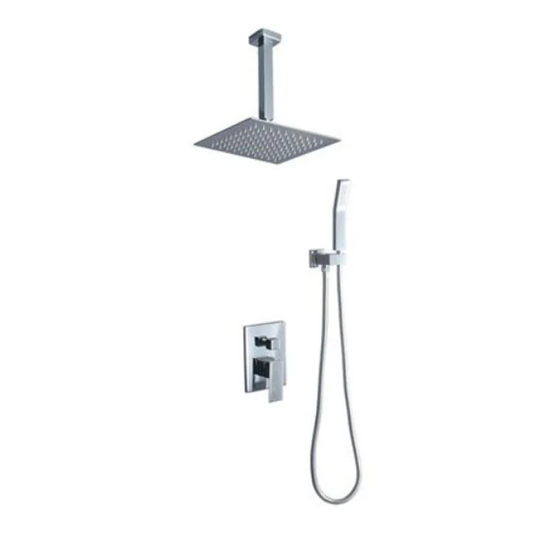 Modern Shower Head Combo Brass Temperature Control Ceiling Mounted Shower Tap -Bathlova