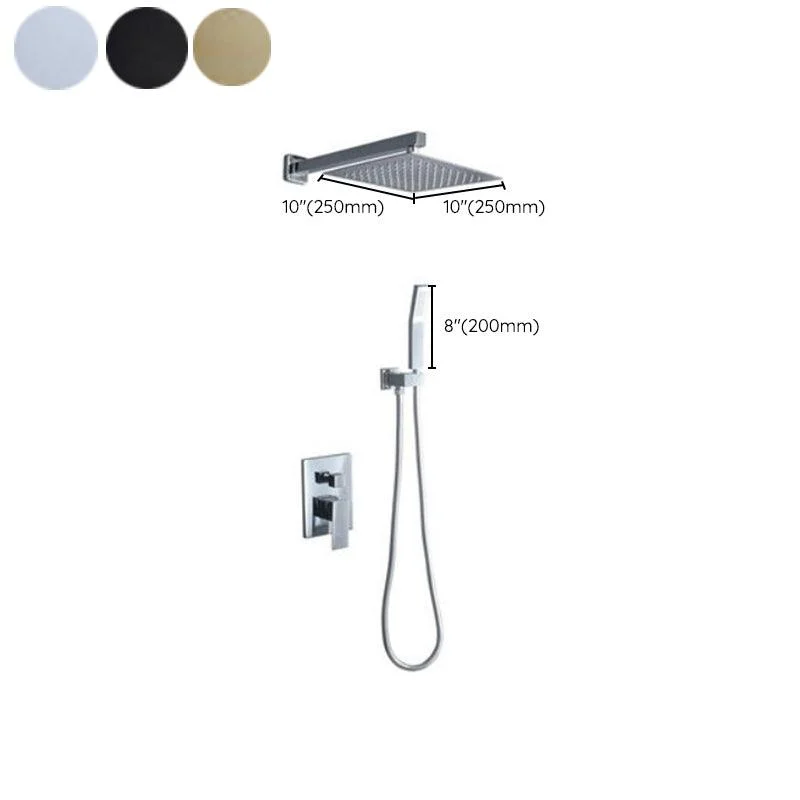 Modern Shower Head Combo Brass Temperature Control Ceiling Mounted Shower Tap -Bathlova