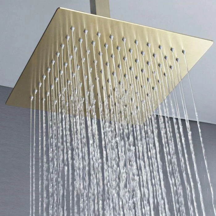 Modern Shower Head Combo Brass Temperature Control Ceiling Mounted Shower Tap -Bathlova