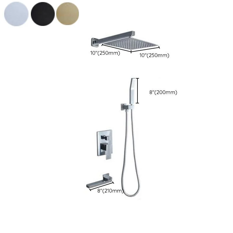 Modern Shower Head Combo Brass Temperature Control Ceiling Mounted Shower Tap -Bathlova