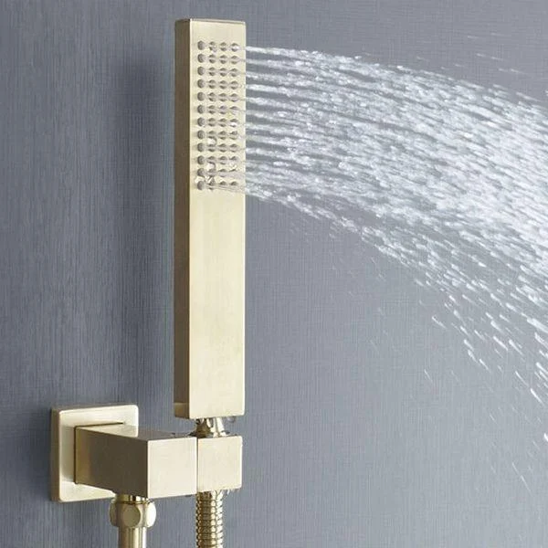 Modern Shower Head Combo Brass Temperature Control Ceiling Mounted Shower Tap -Bathlova