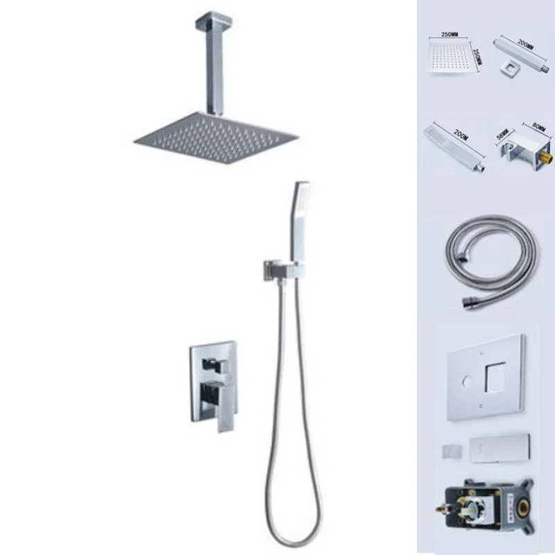 Modern Shower Head Combo Brass Temperature Control Ceiling Mounted Shower Tap -Bathlova